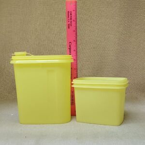 2 Tupperware Containers Yellow
